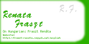 renata fraszt business card